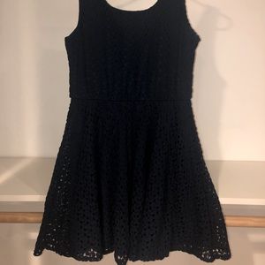 Navy Crochet Dress